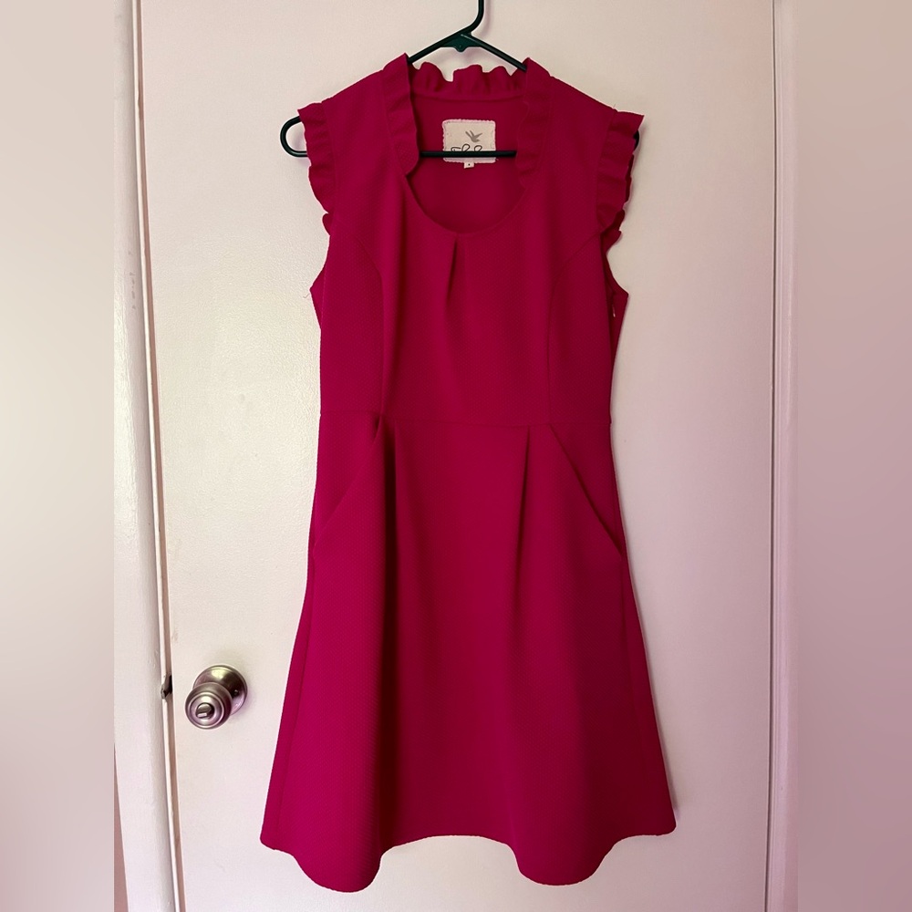 Tabitha raspberry pink dress from Anthropologie Sz 8